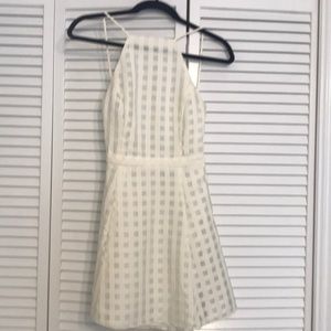 NBD White halter mini dress mini NWT -Revolve